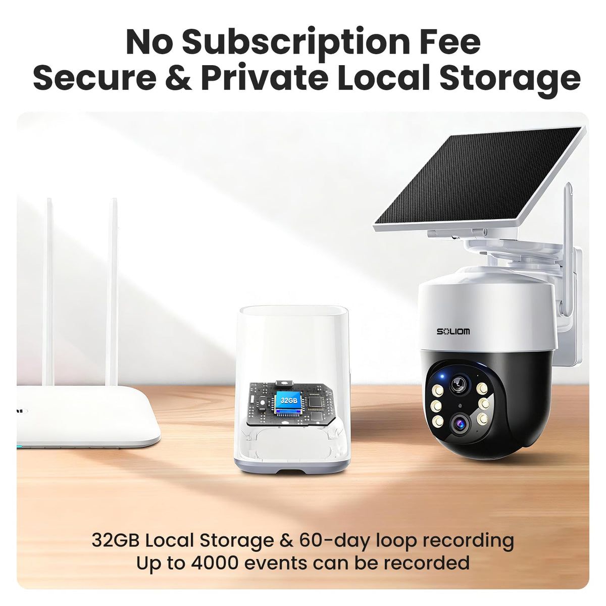 4K Solar Security Cameras Wireless Outdoor System 4-Cam Kit V2469