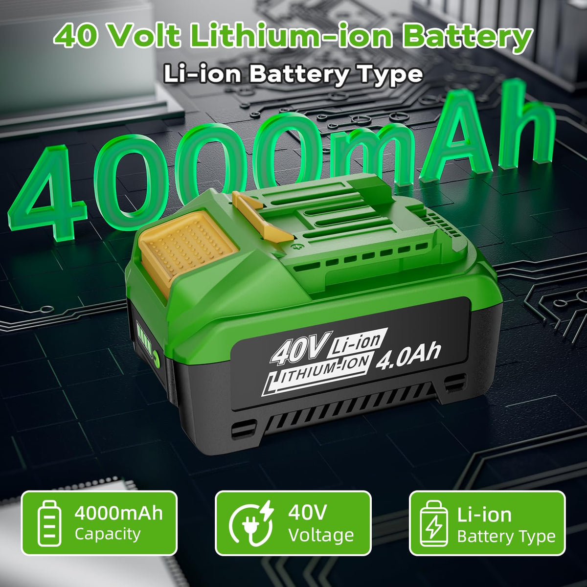 40V Lithium-ion Replacement Battery X550