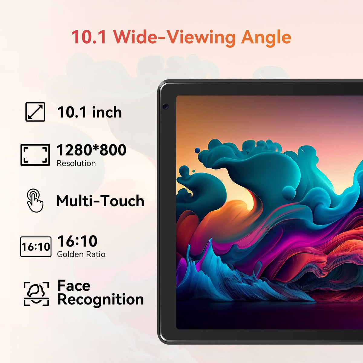 10.1" Android Tablet with Octa-core Processor 24GB RAM 128GB ROM HD IPS Touchscreen K370240
