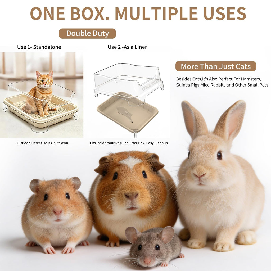 1+5 Pack Disposable Litter Boxes for Cats V7458