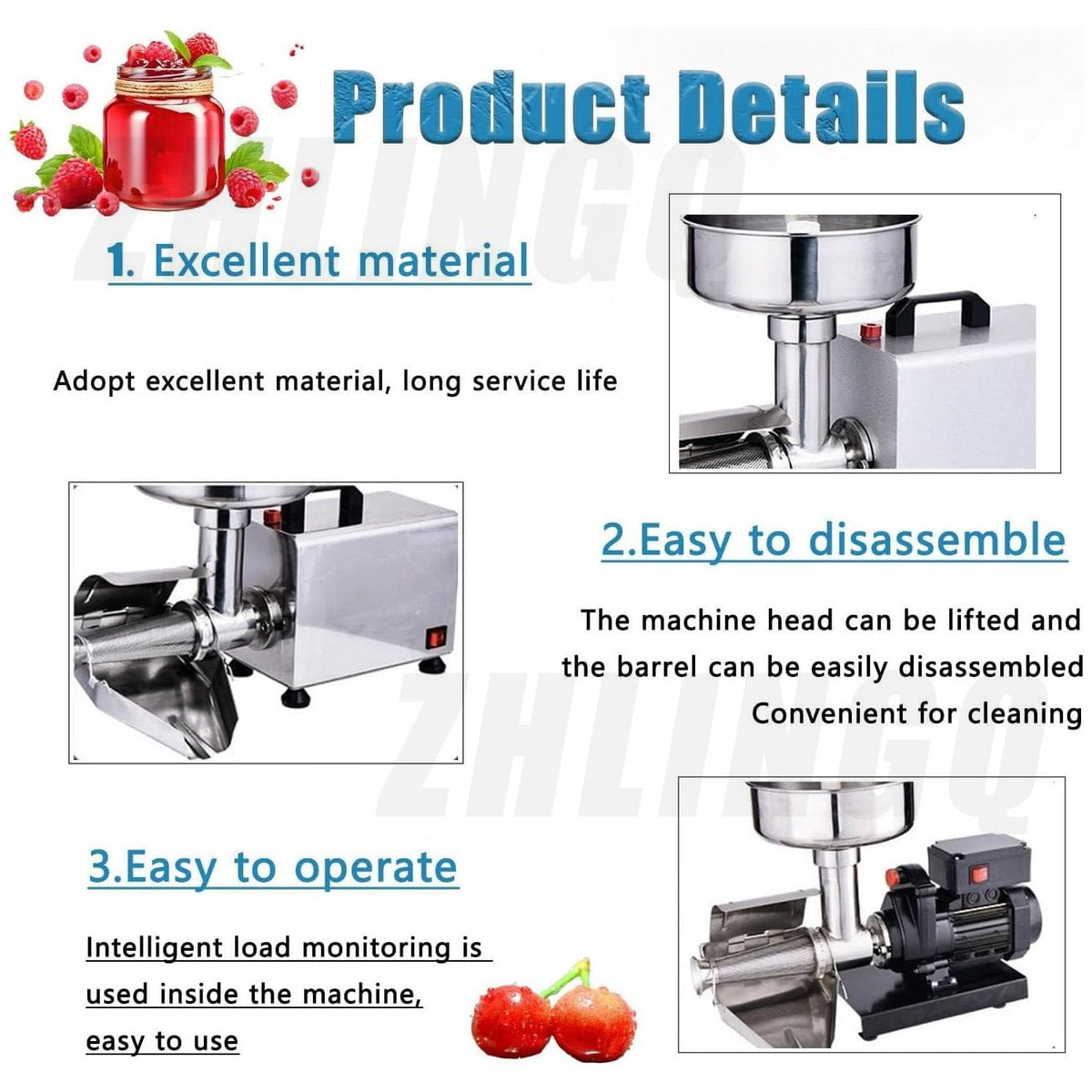 450W Stainless Steel Electric Tomato Strainer O215317