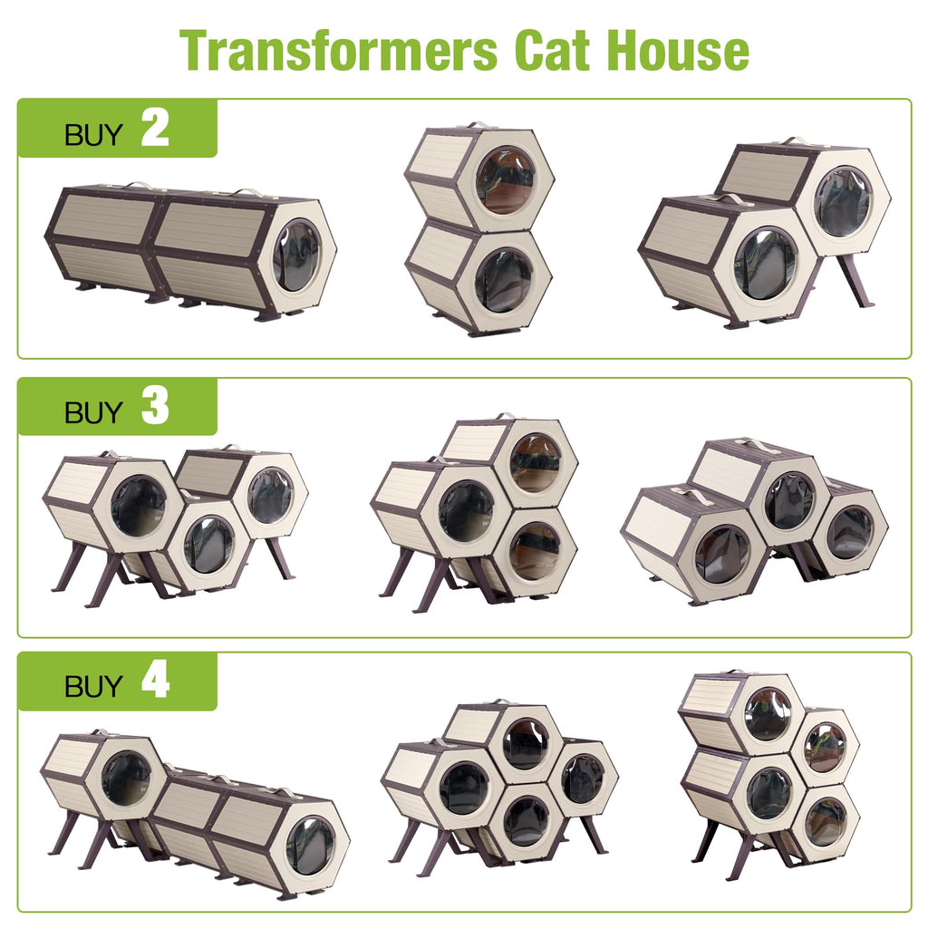 Heated Outdoor Cat House with Liner O8213