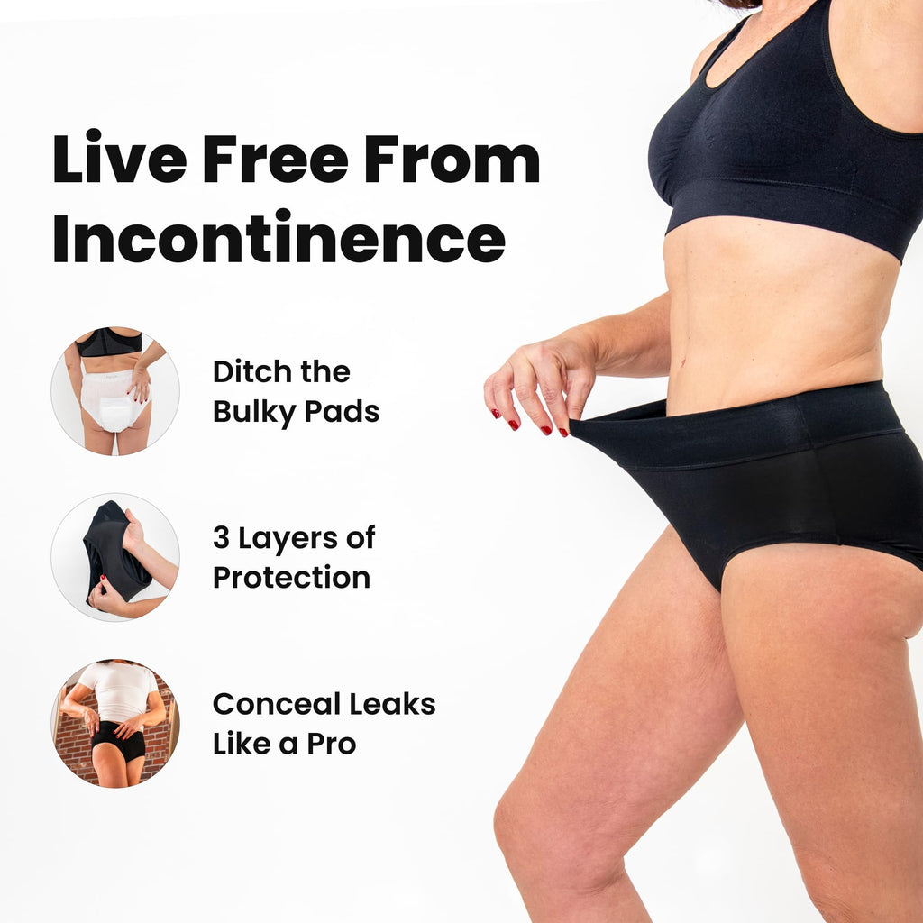 Washable Leak Proof Incontinence Underwear 3-Pack F8745