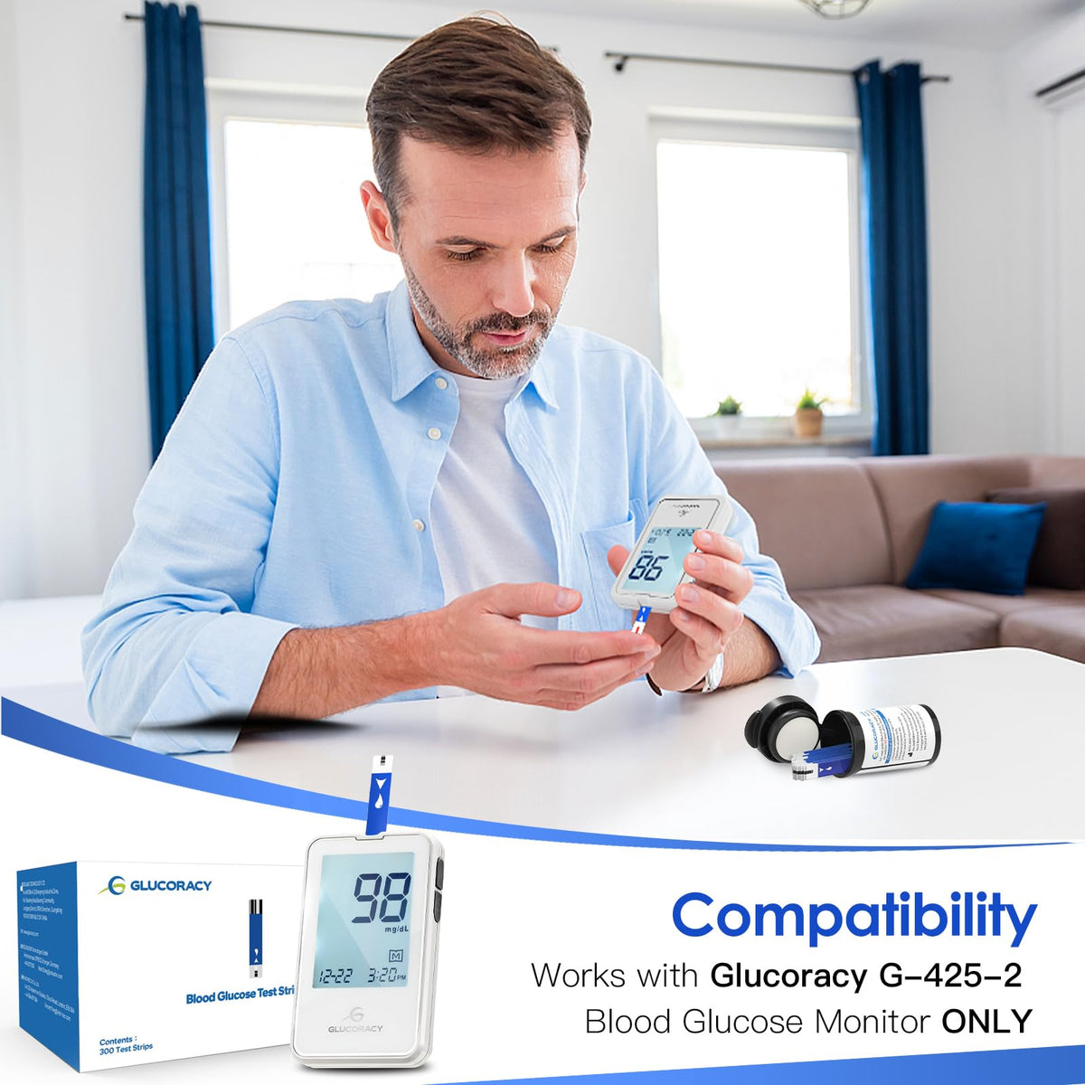 Blood Glucose Test Strips 300 Counts Y831