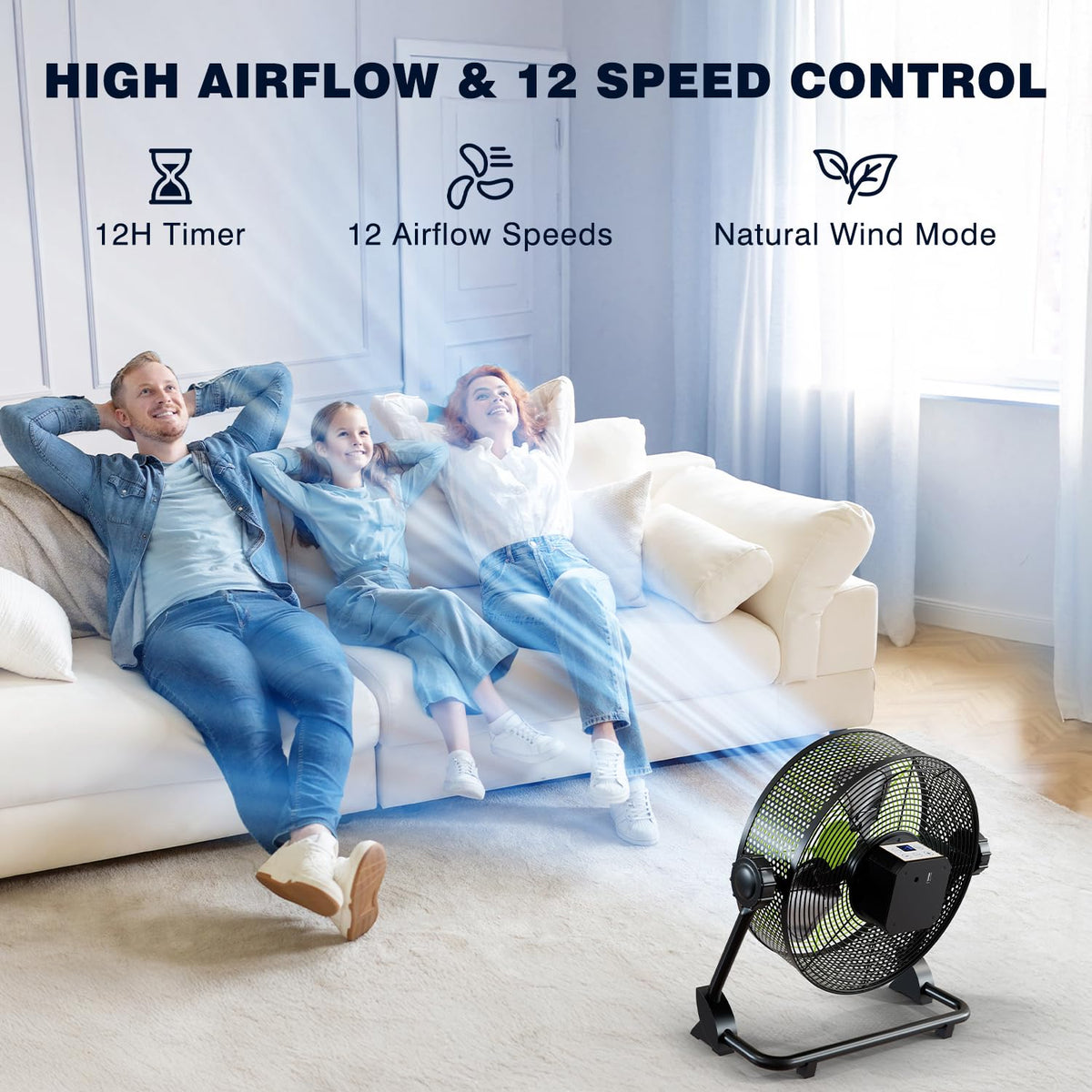 10 Inch Portable Rechargeable Floor Fan B251