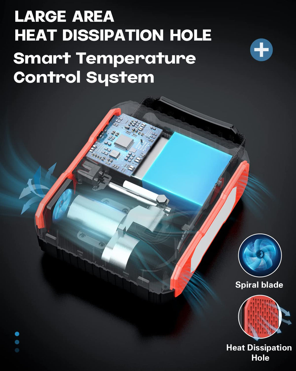 Car Jump Starter with Air Compressor 9000A Peak 26800mah 160PSI 12V U58517