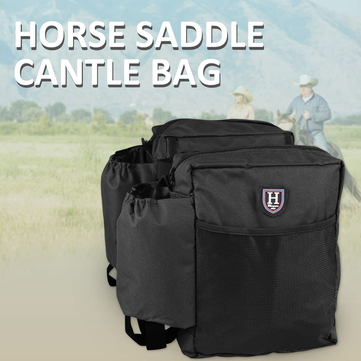 Nylon Western Saddle Bag Black N880