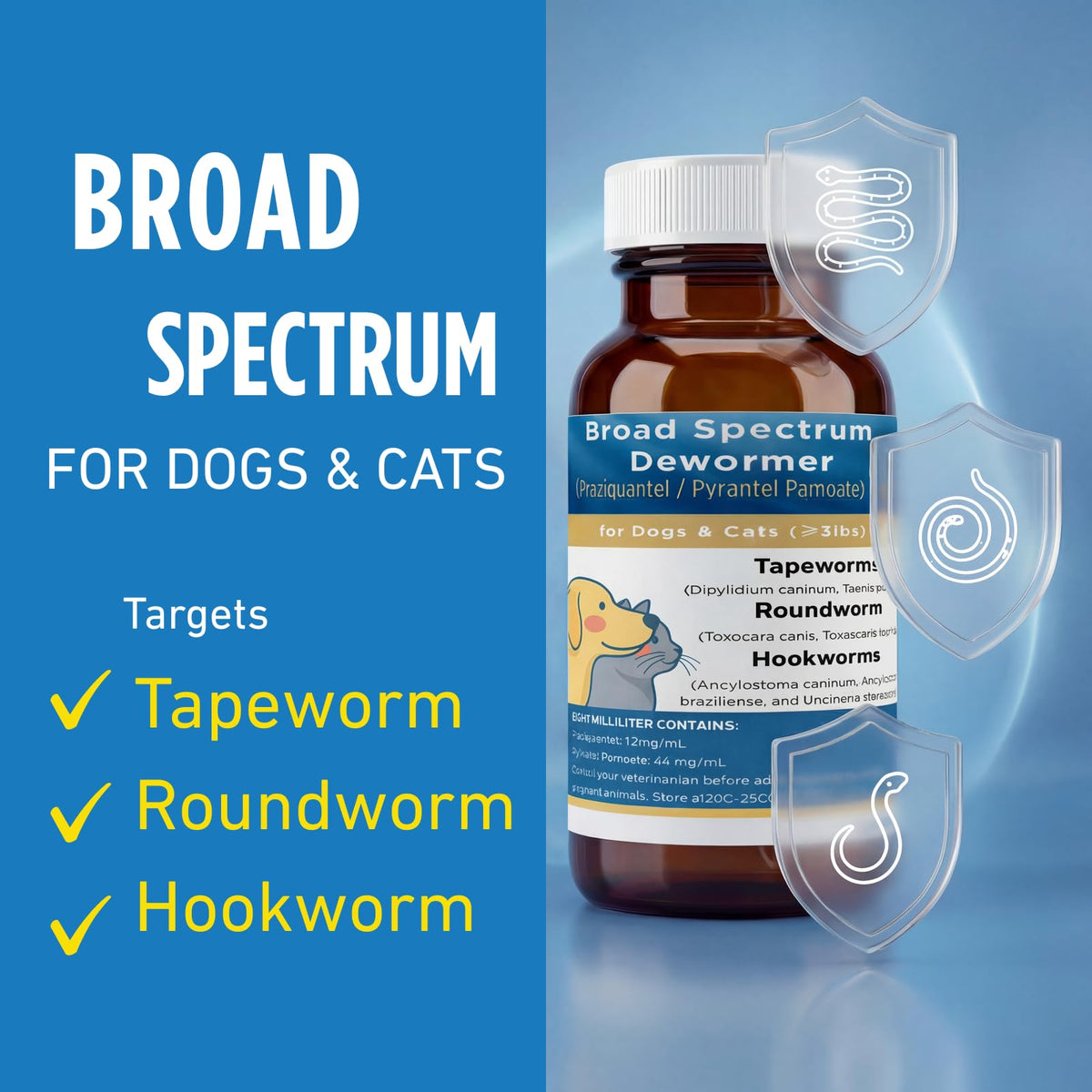 Broad Spectrum Dewormer for Cats & Dogs U798