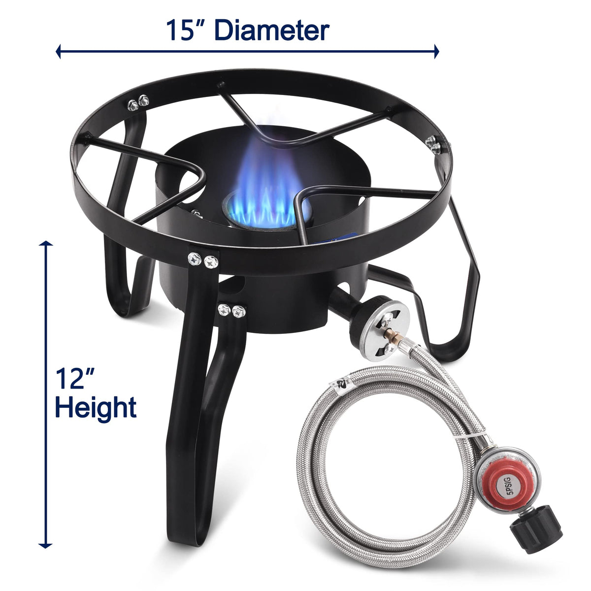 40QT Stainless Steel Stock Pot and 55,000BTU Propane Burner P6632