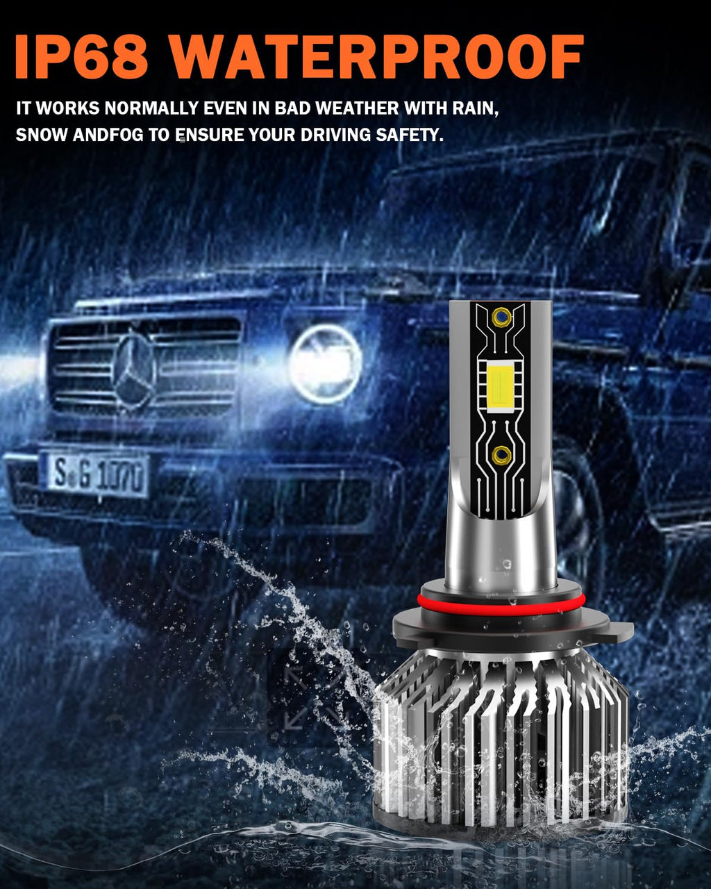 2007-2014 Honda CRV Light Bulbs 9003/H4 H11 6500K White Pack of 4 U605