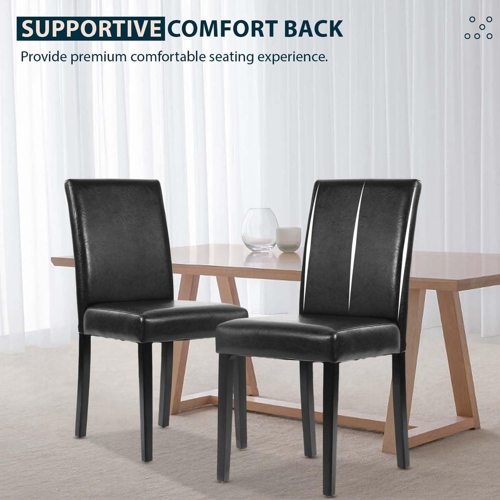 Black PU Leather Set of 4 Dining Chairs G129850