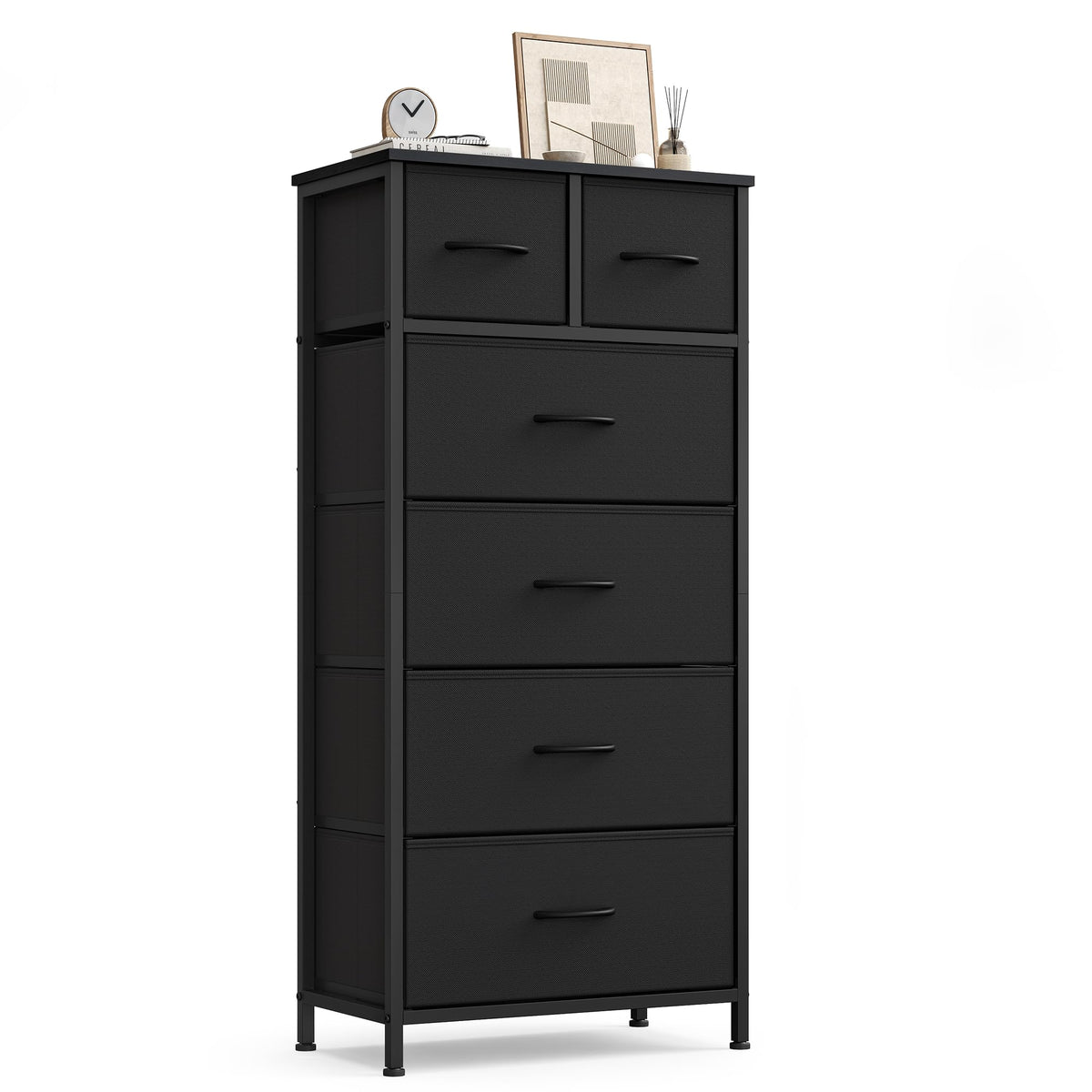 Tall Dresser with 6 Fabric Drawers C7411