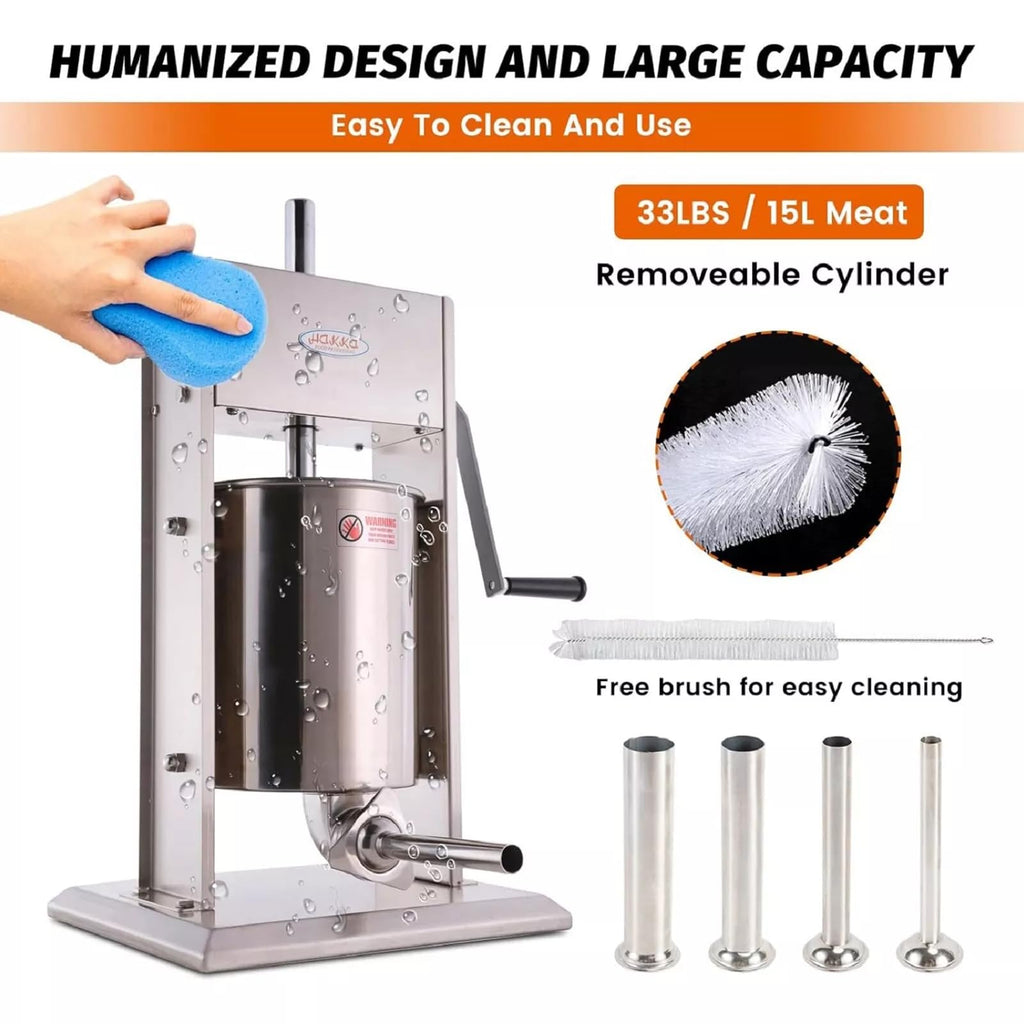 25 Lb Stainless Steel Vertical Sausage Stuffer W13463