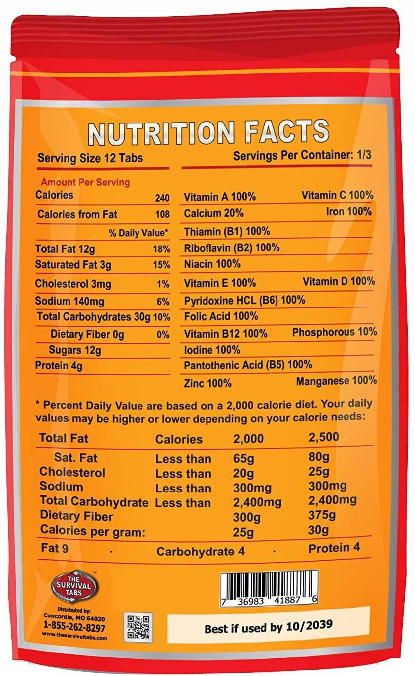 Chocolate High-Protein Survival Tabs L5730