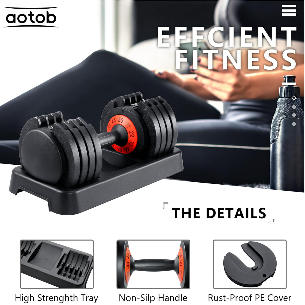 Adjustable Dumbbell Set 25/55 Lbs (Pair) H25083