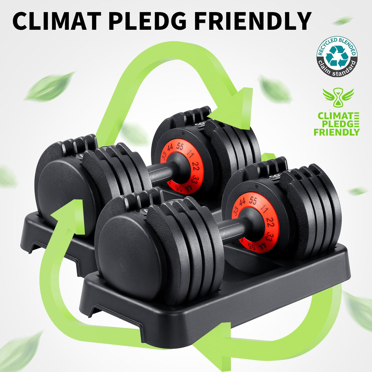 Adjustable Dumbbell Set 25/55 Lbs (Pair) H25083