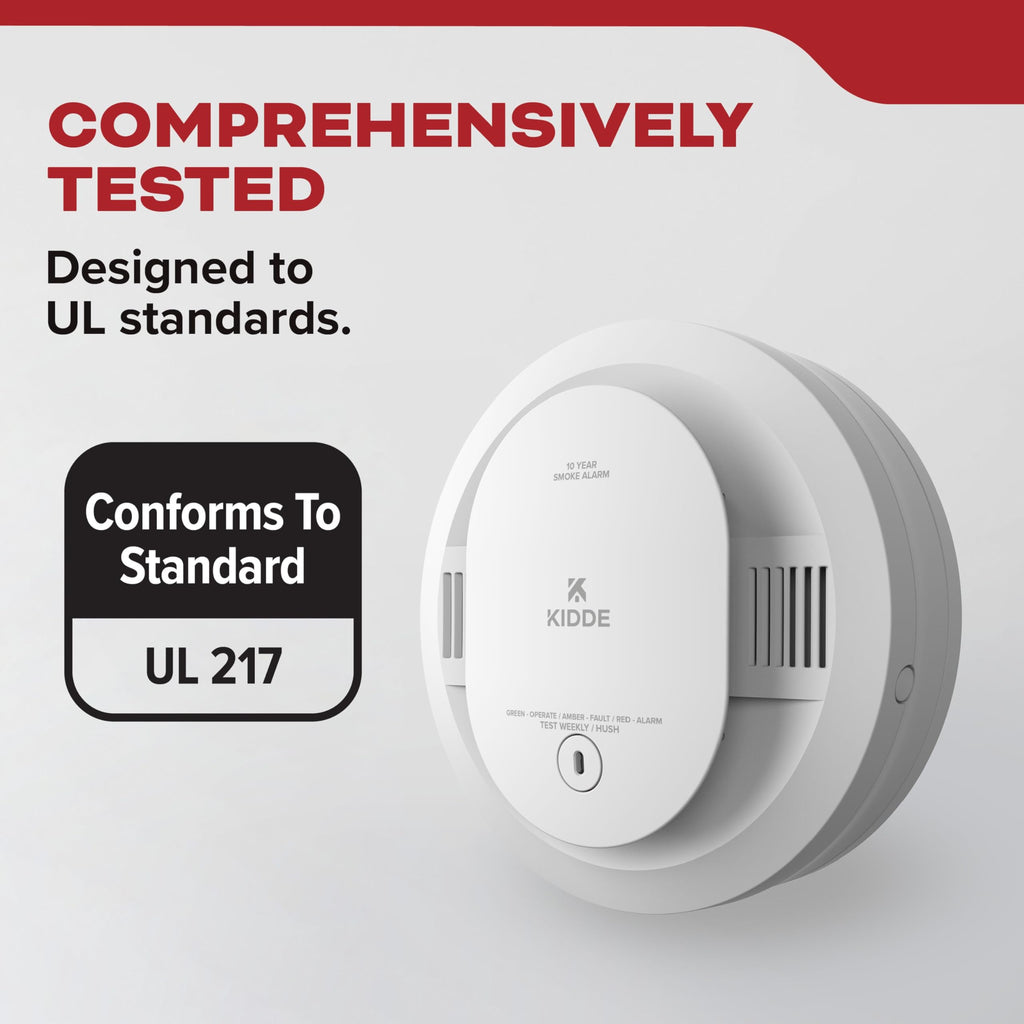 Smoke Detector, 10-Year Battery Powered, 85 dB Alarm, 1 Pack S492680