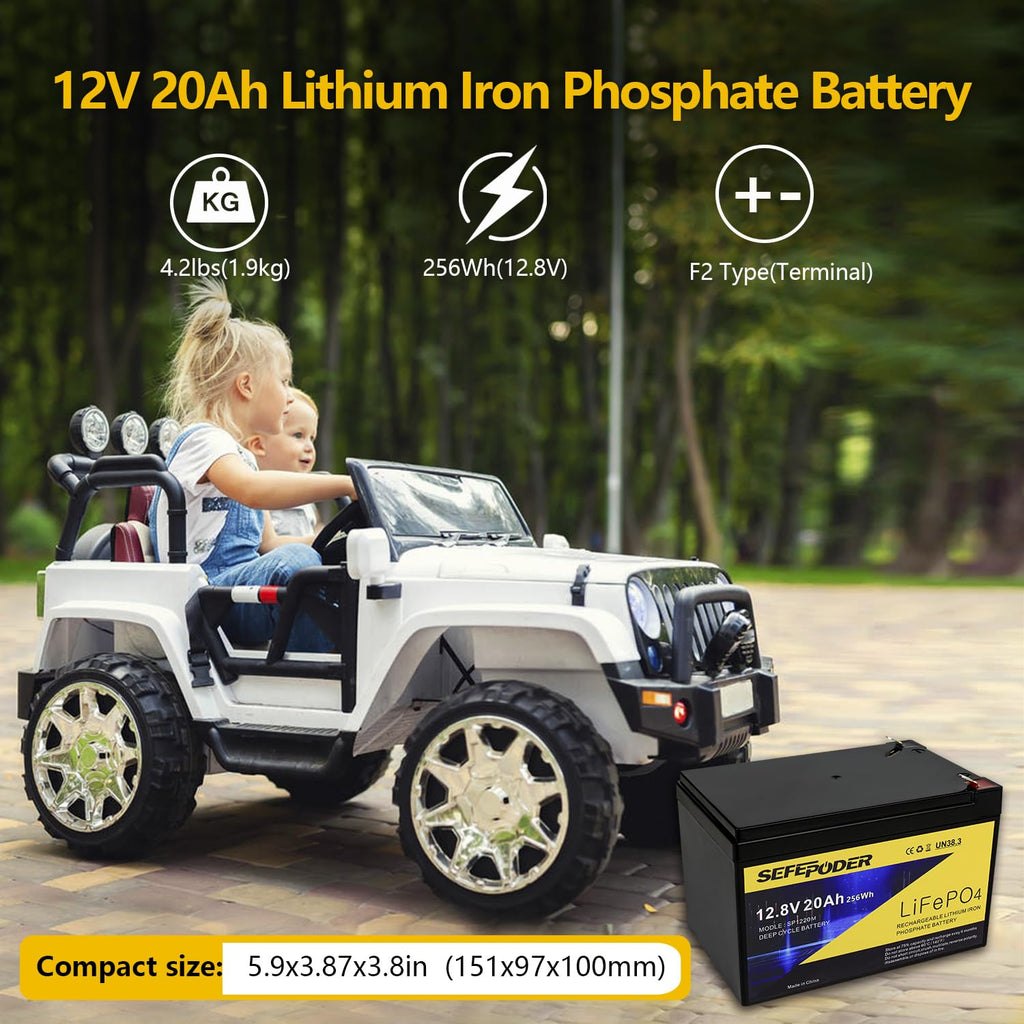 12V 20Ah Lithium LiFePO4 Deep Cycle Battery 2 Pack X59532