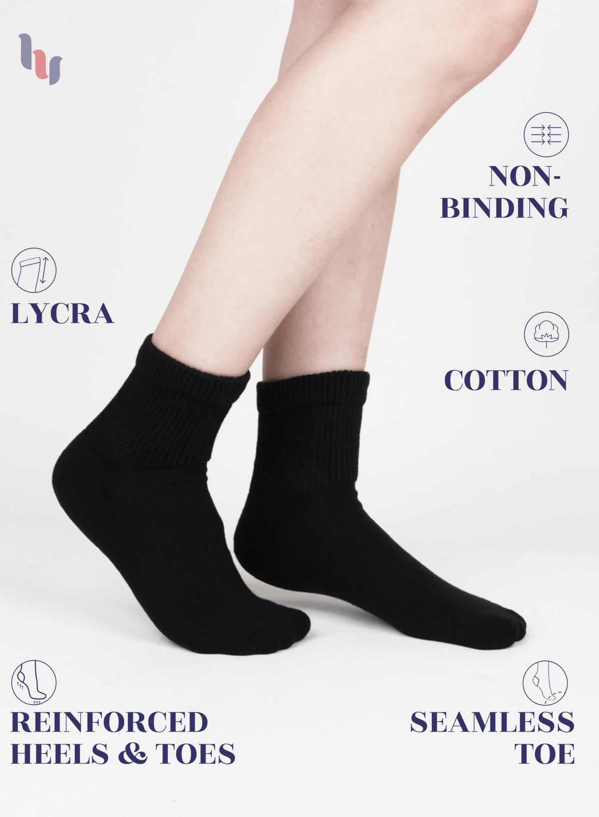 Cotton Ankle Socks 3-6 Pairs M4635
