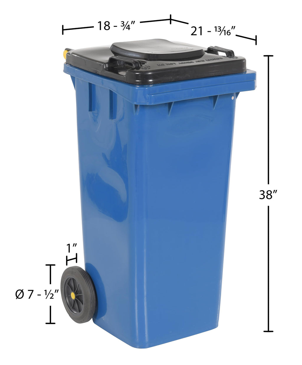 Blue 32 Gallon Polyethylene Trash Can H67134