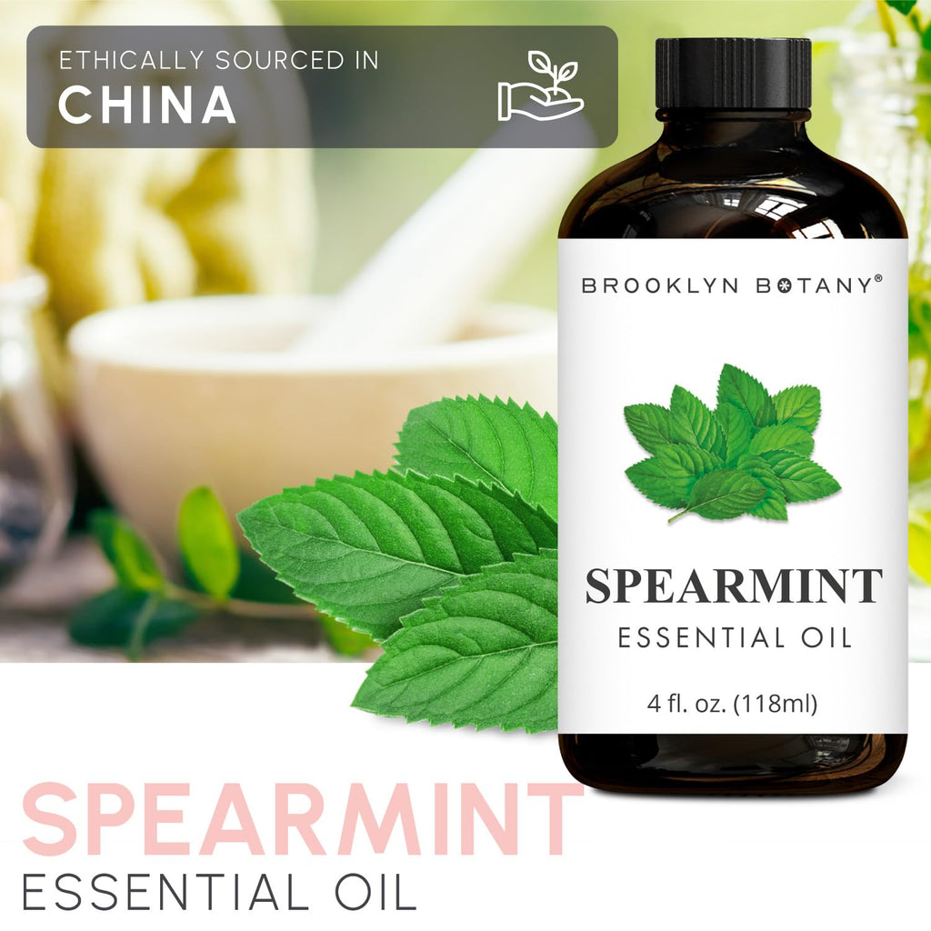 Spearmint & Lavender Essential Oils 4 Fl Oz Pack of 2 U167