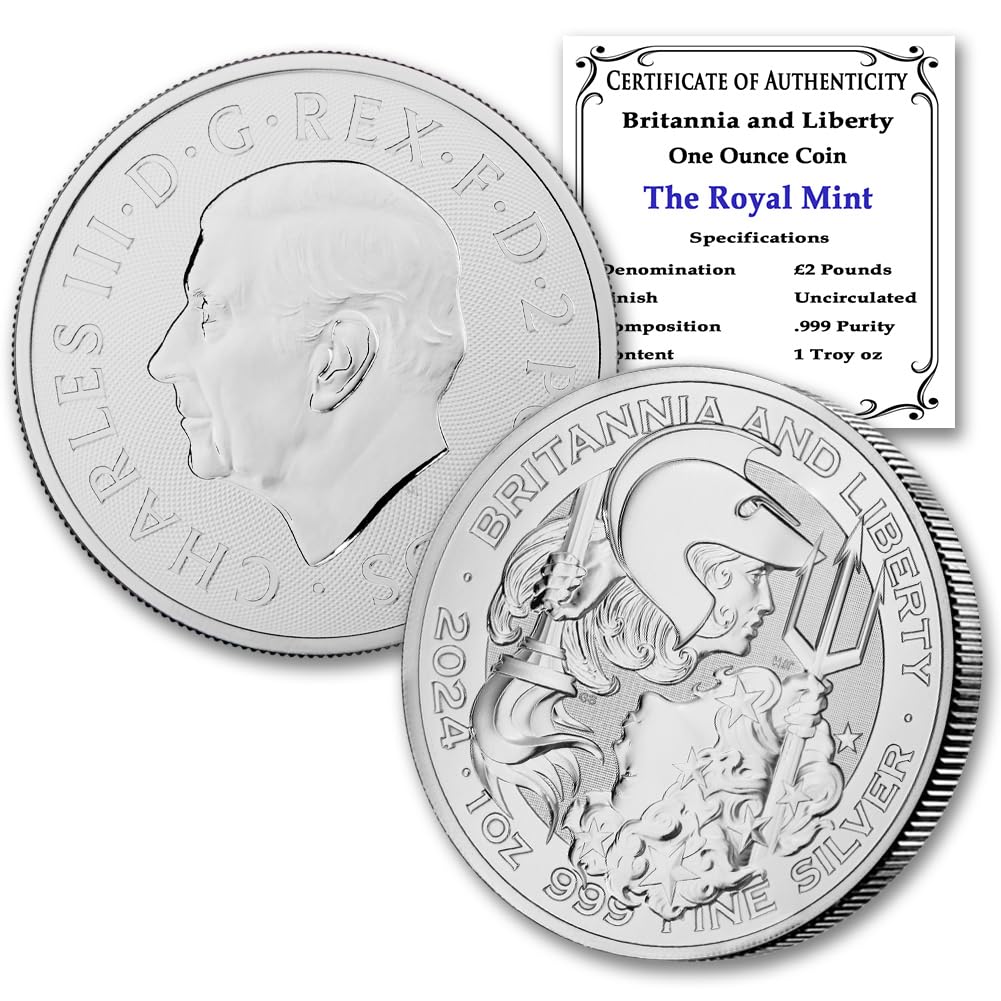 1 oz British Silver Britannia and Liberty Coin I598638