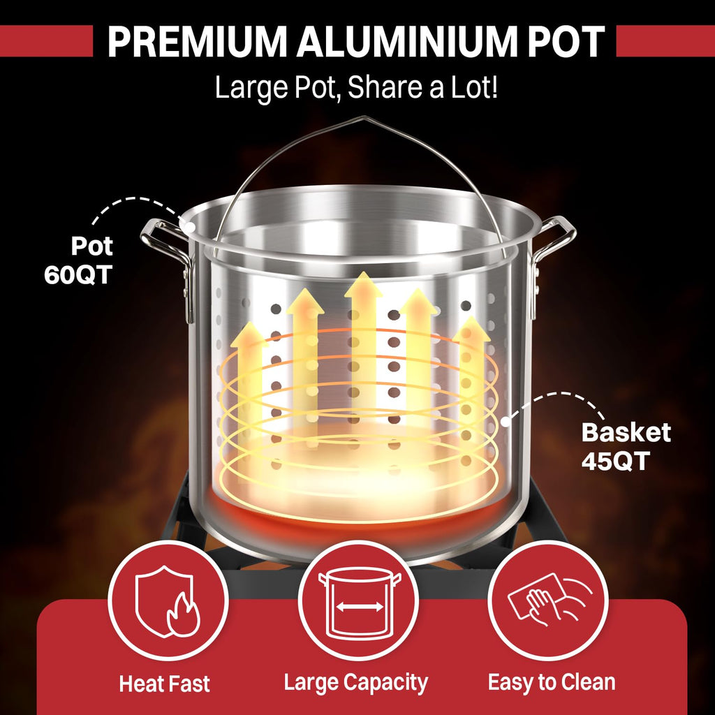 60QT Crawfish Boiler with Dustproof Cover U22569