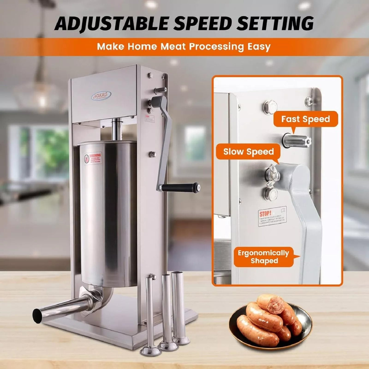 25 Lb Stainless Steel Vertical Sausage Stuffer W13463