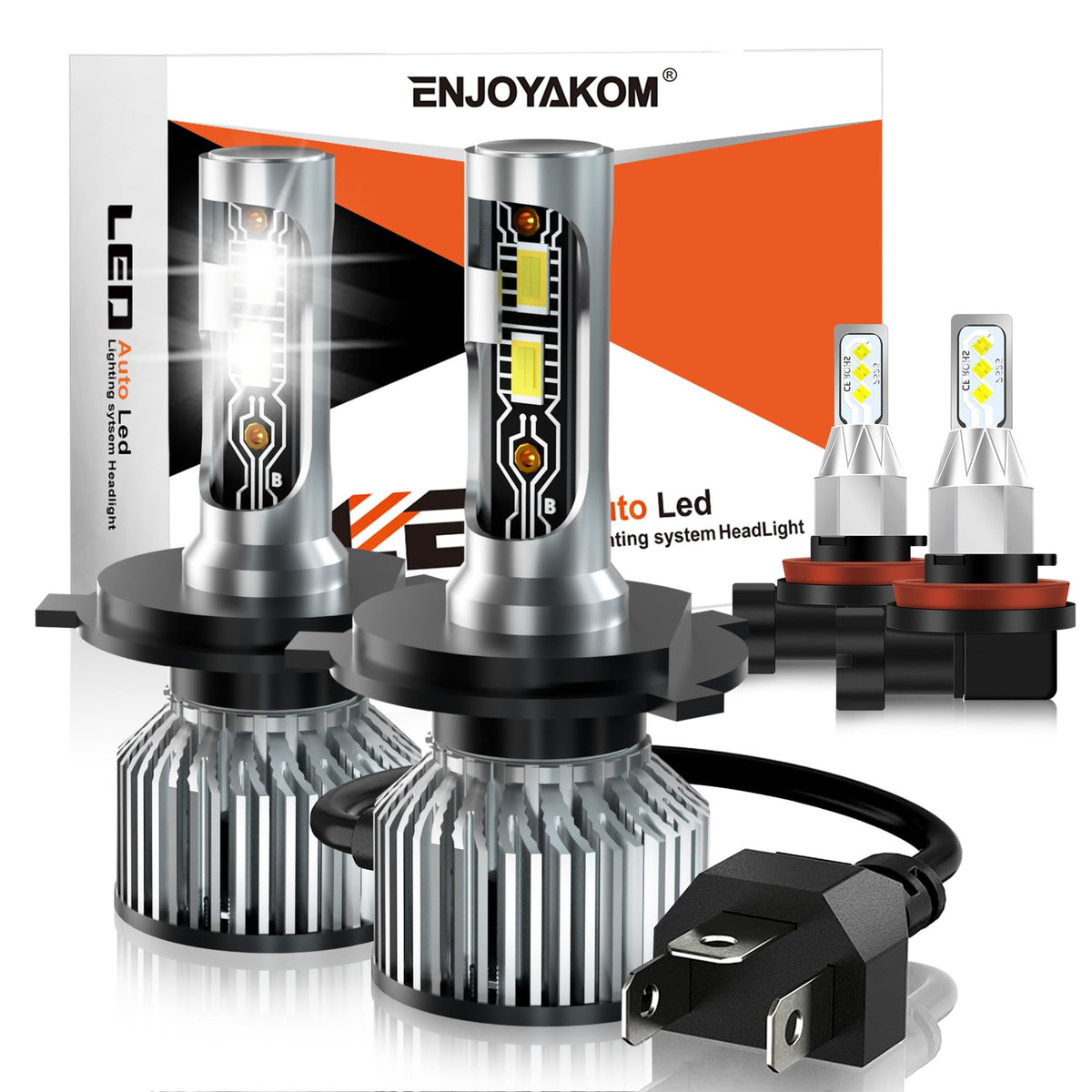 2007-2014 Honda CRV Light Bulbs 9003/H4 H11 6500K White Pack of 4 U605
