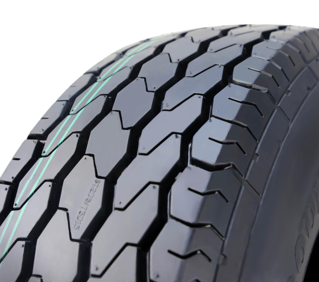 Trailer Tire Wheel ST205/75D15 6PR 101L 5X4.5 White Spoke Pk2 R3247