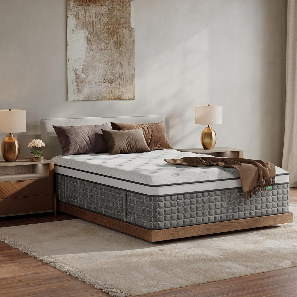 Full Size 12 Inch Medium Firm Hybrid Mattress in a Box H7172