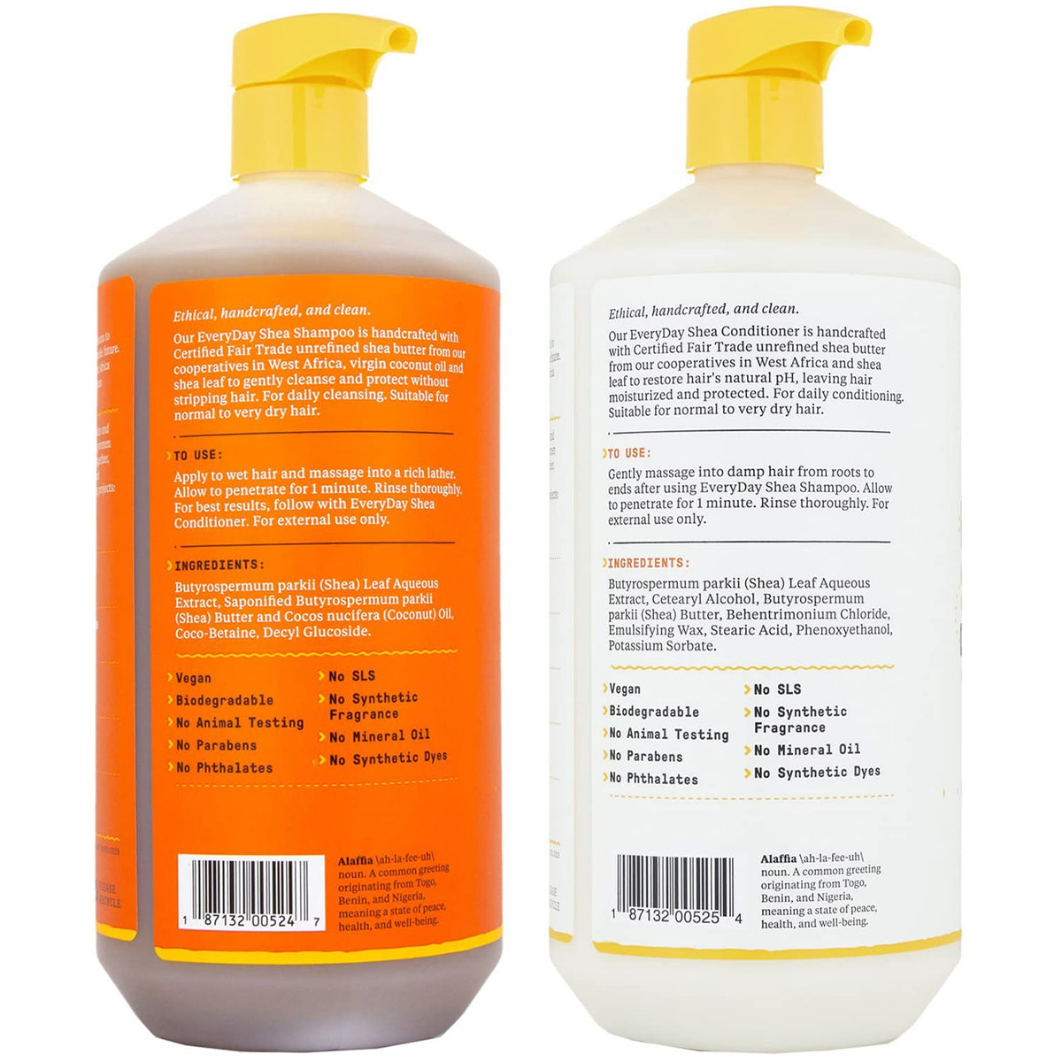 Unscented Shea Shampoo & Conditioner Set 32 Oz H2414