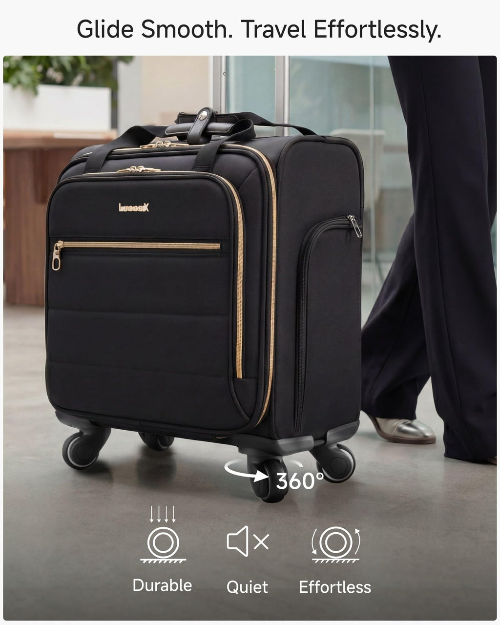 Black Rolling Laptop Bag V29235