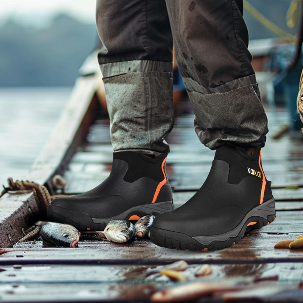 Men's Waterproof Insulated Rubber Ankle Boots D59635