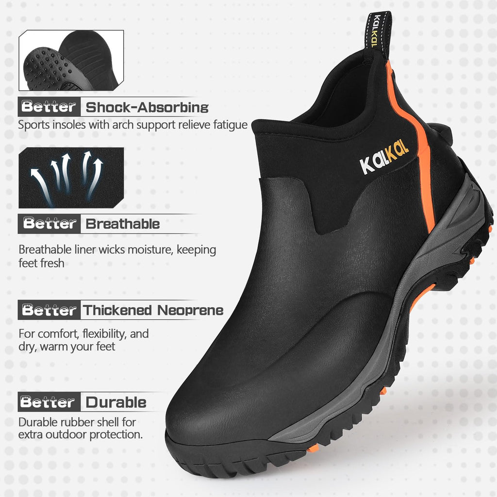 Men's Waterproof Insulated Rubber Ankle Boots D59635