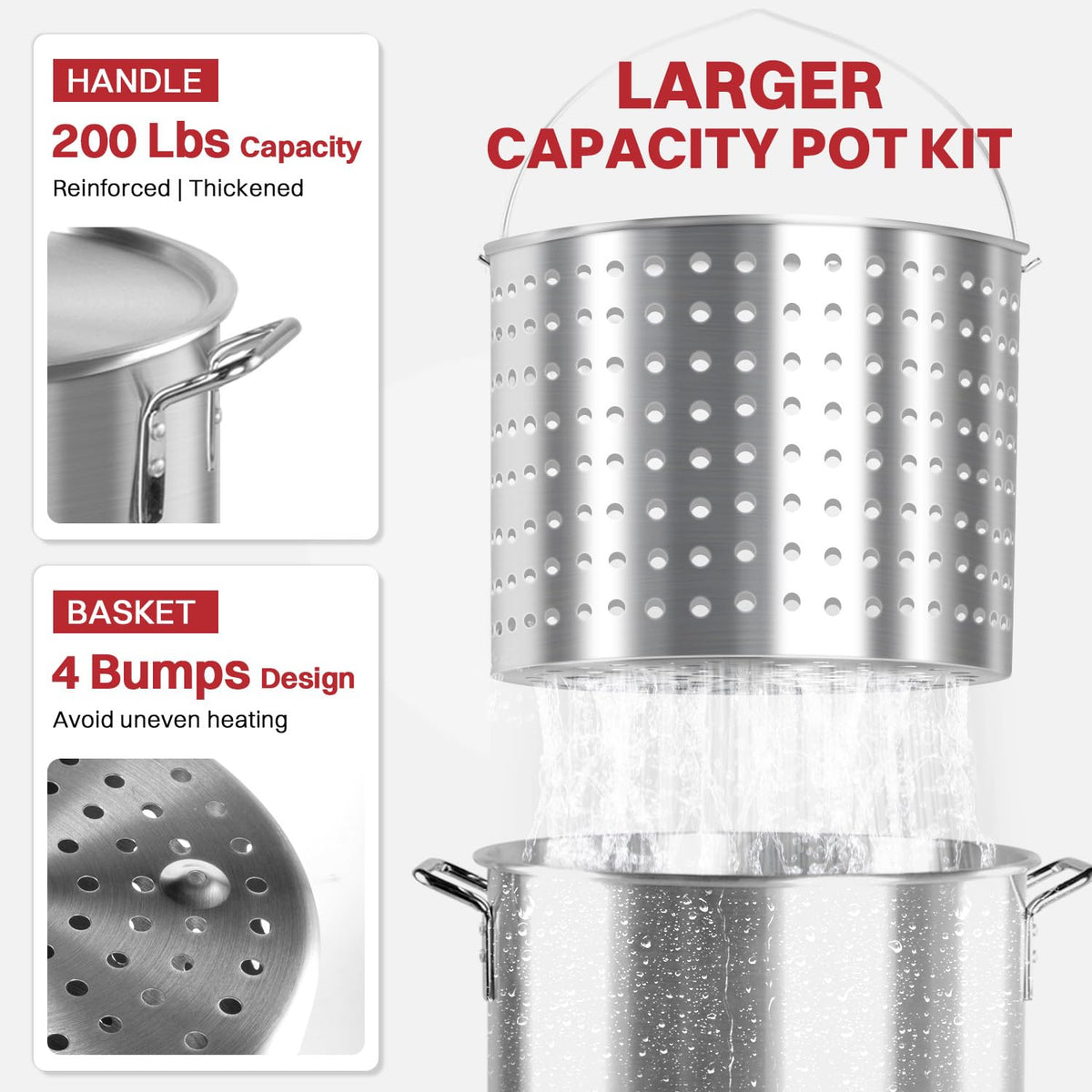 60QT Crawfish Boiler with Dustproof Cover U22569
