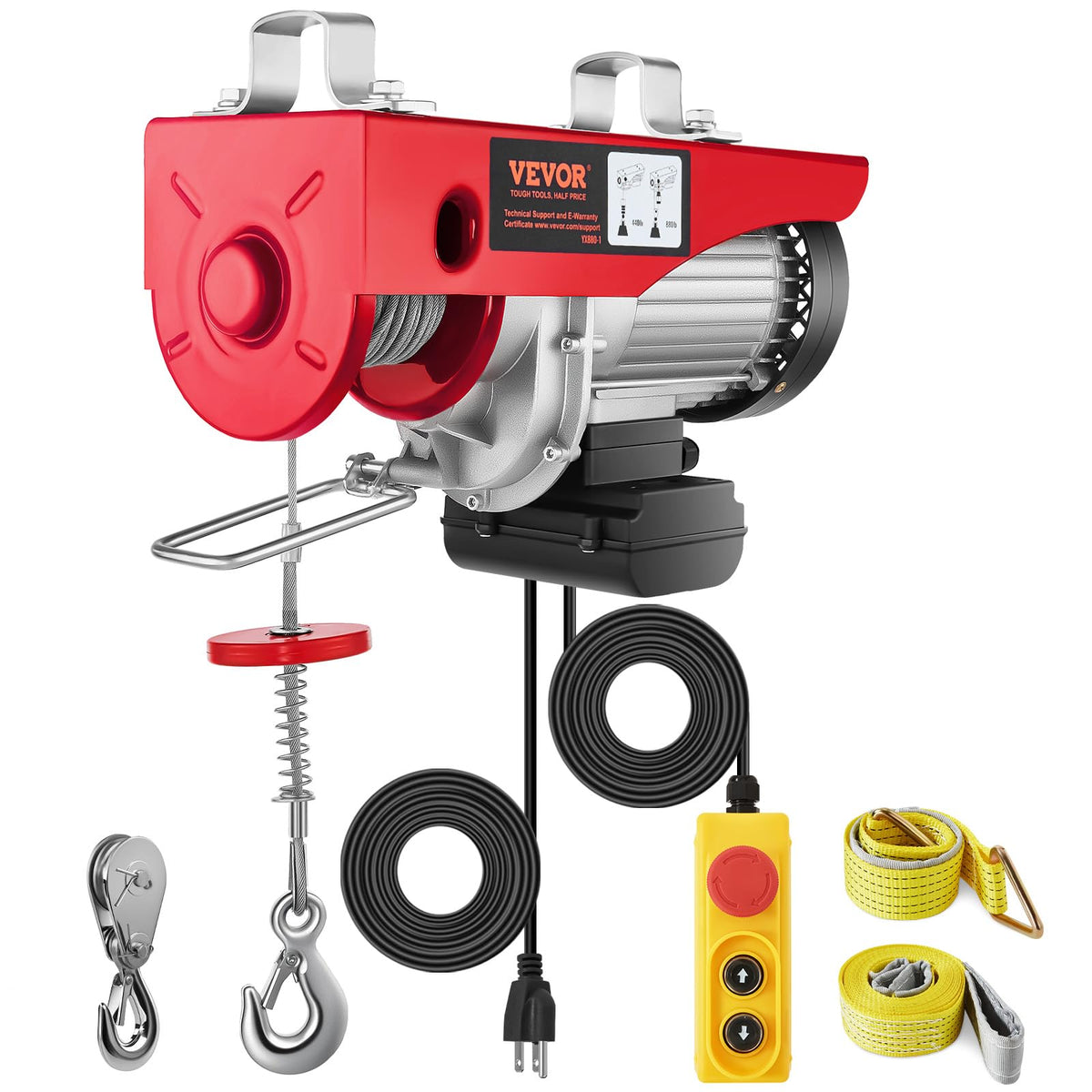 880lbs Electric Hoist with Wired Remote Control N53392