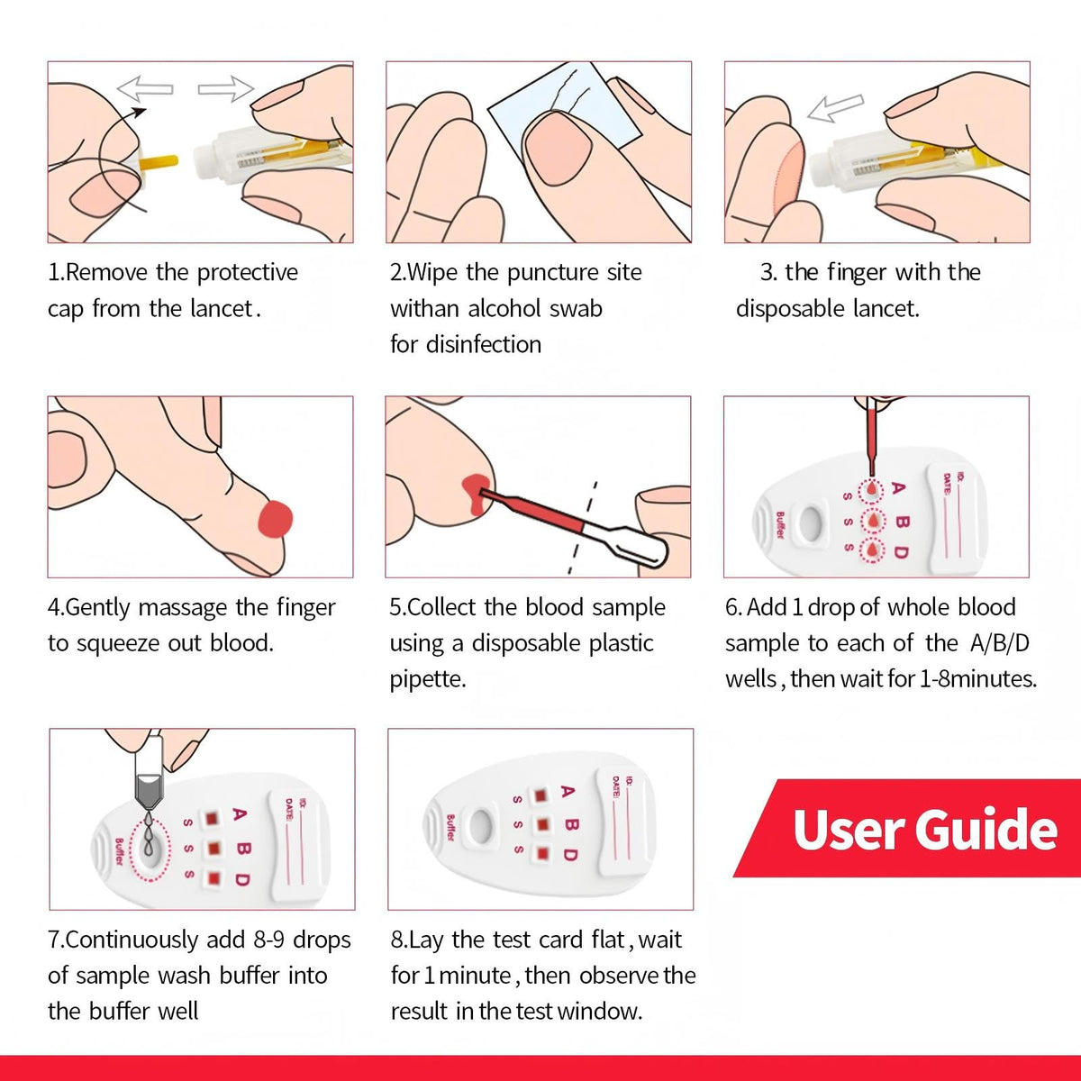 Type 8 Blood Test Kit 2 Test S41189