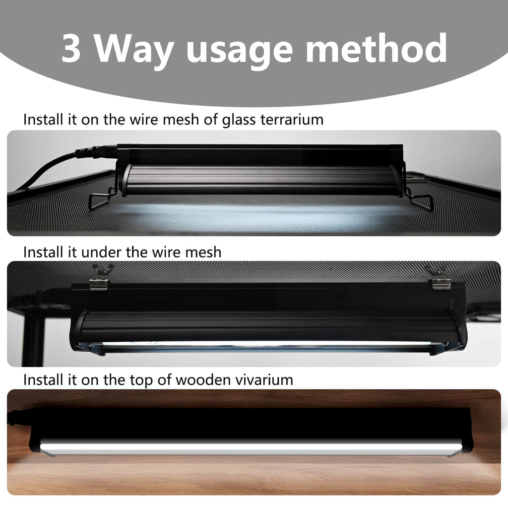8W T5 UVB Lighting Combo Kit with Desert 5.0 Bulbs D169