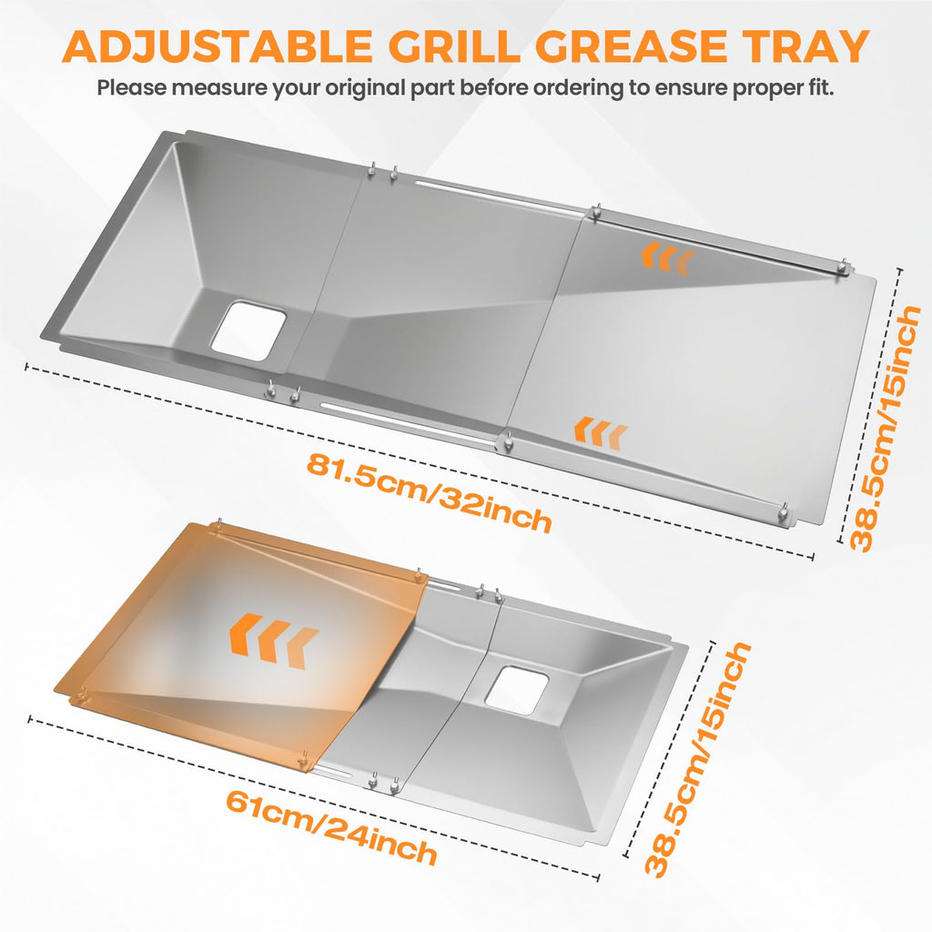 Adjustable Universal Grease Tray with Catch Pan M381633