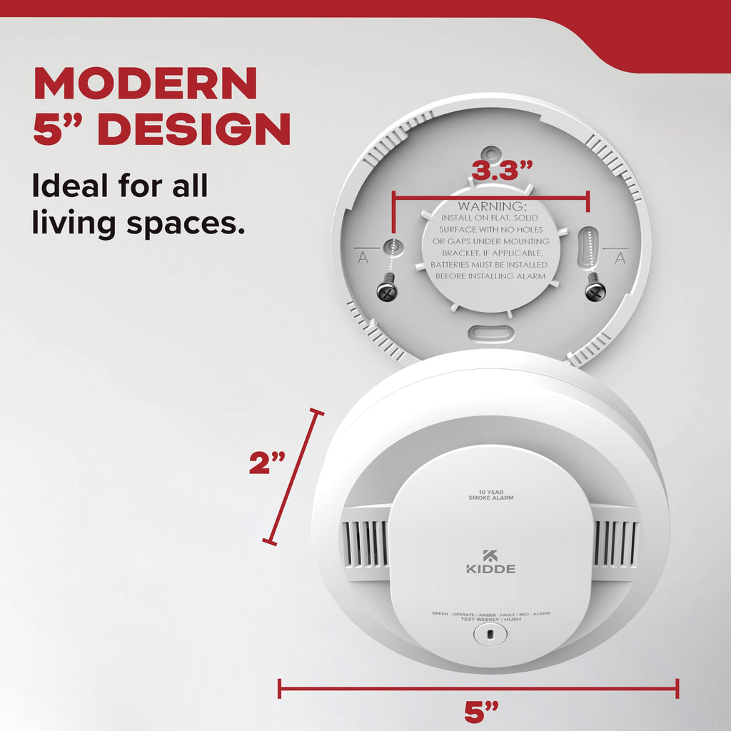 Smoke Detector, 10-Year Battery Powered, 85 dB Alarm, 1 Pack S492680