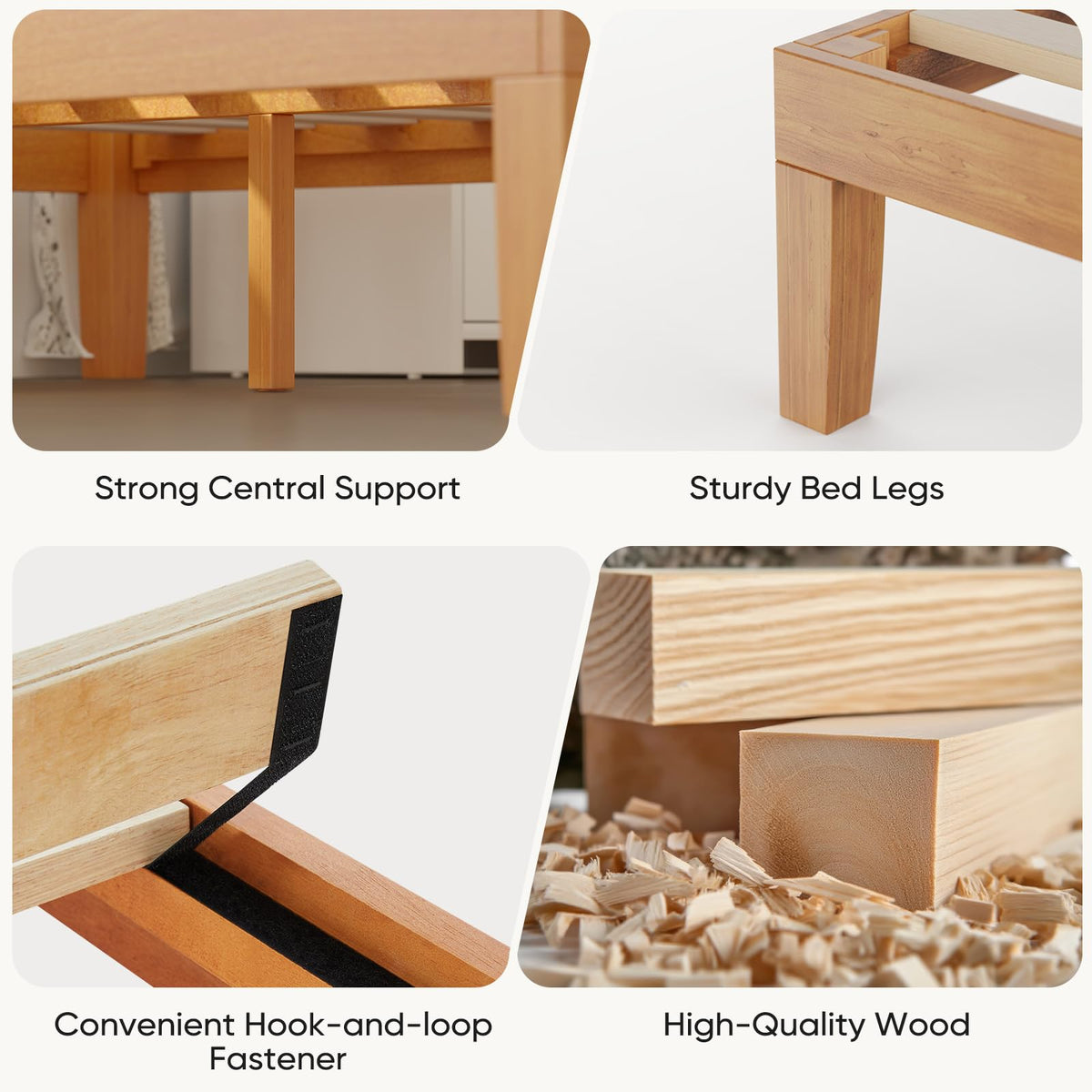 Queen Bed Frame with Wood Slat Support W864153