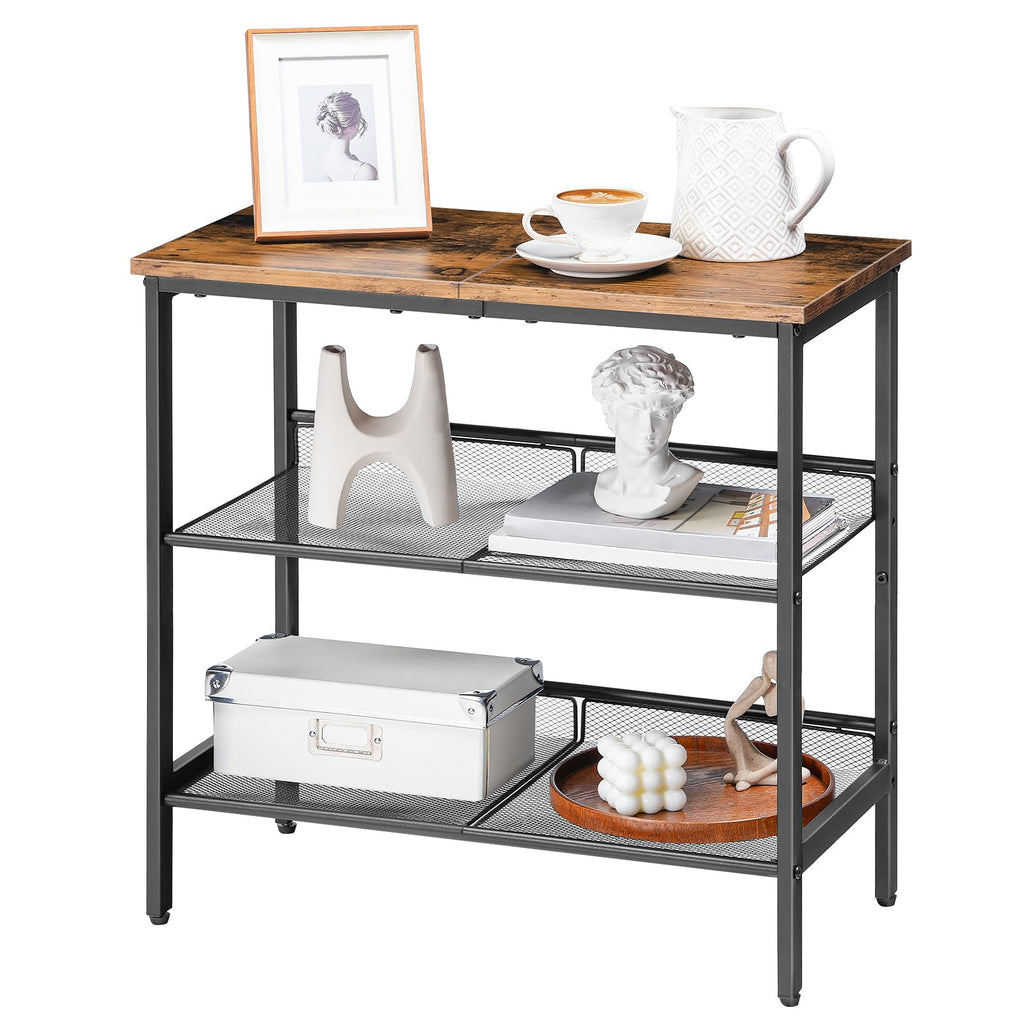 3-Tier Narrow End Table with Adjustable Shelves I29487