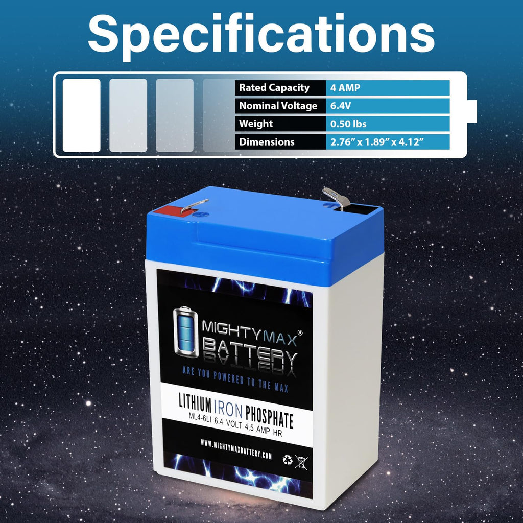 6V 4.5AH Lithium Replacement Battery X300851