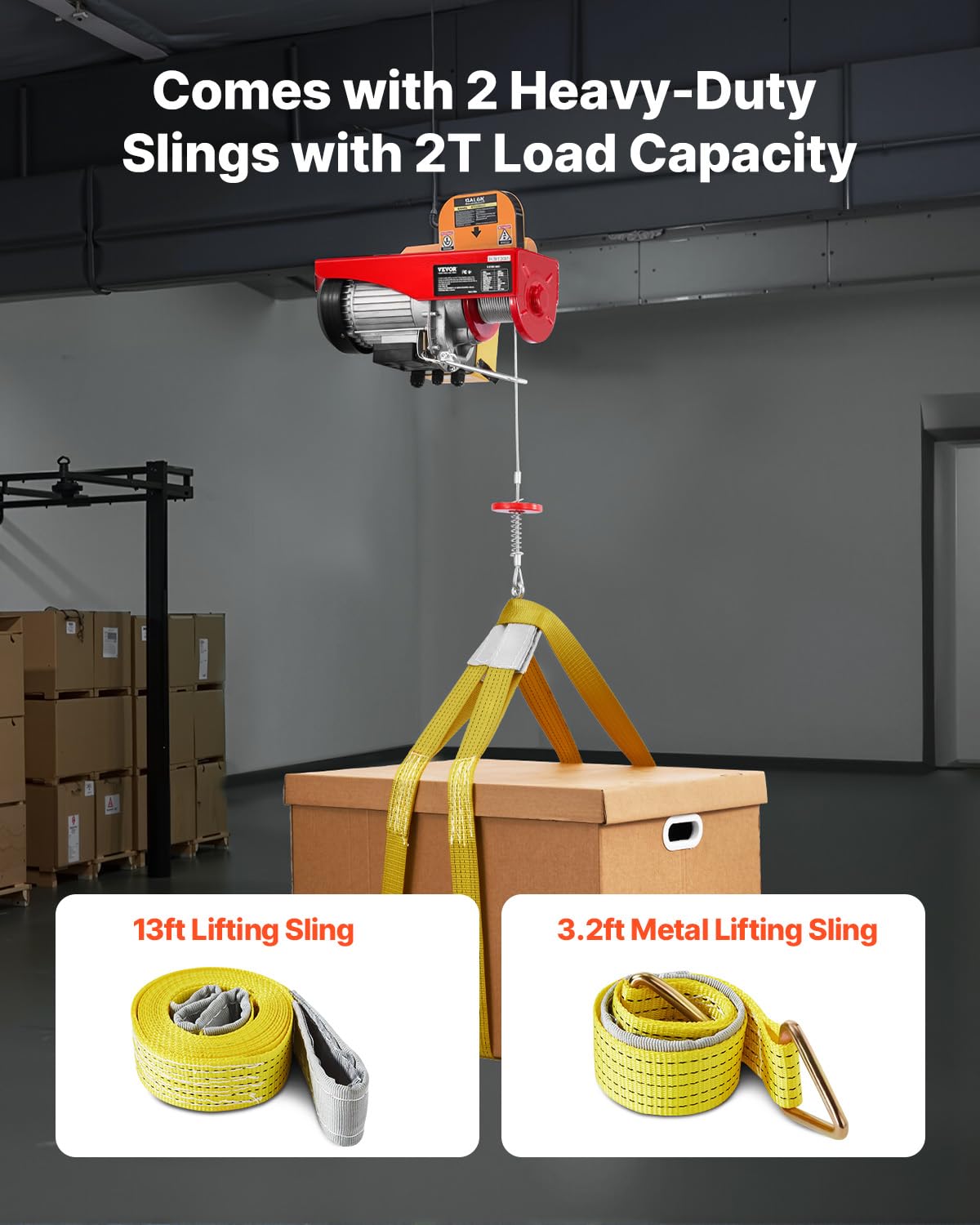 880lbs Electric Hoist with Wired Remote Control N53392