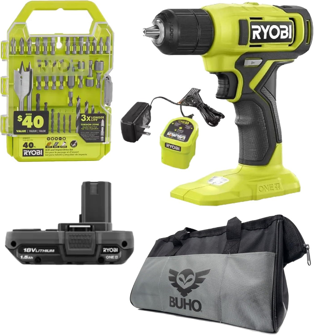 18V Drill Set with Battery, Charger, Bits & Bag N38127