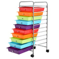 10 Drawer Multicolor Alloy Steel Storage Cart W462137