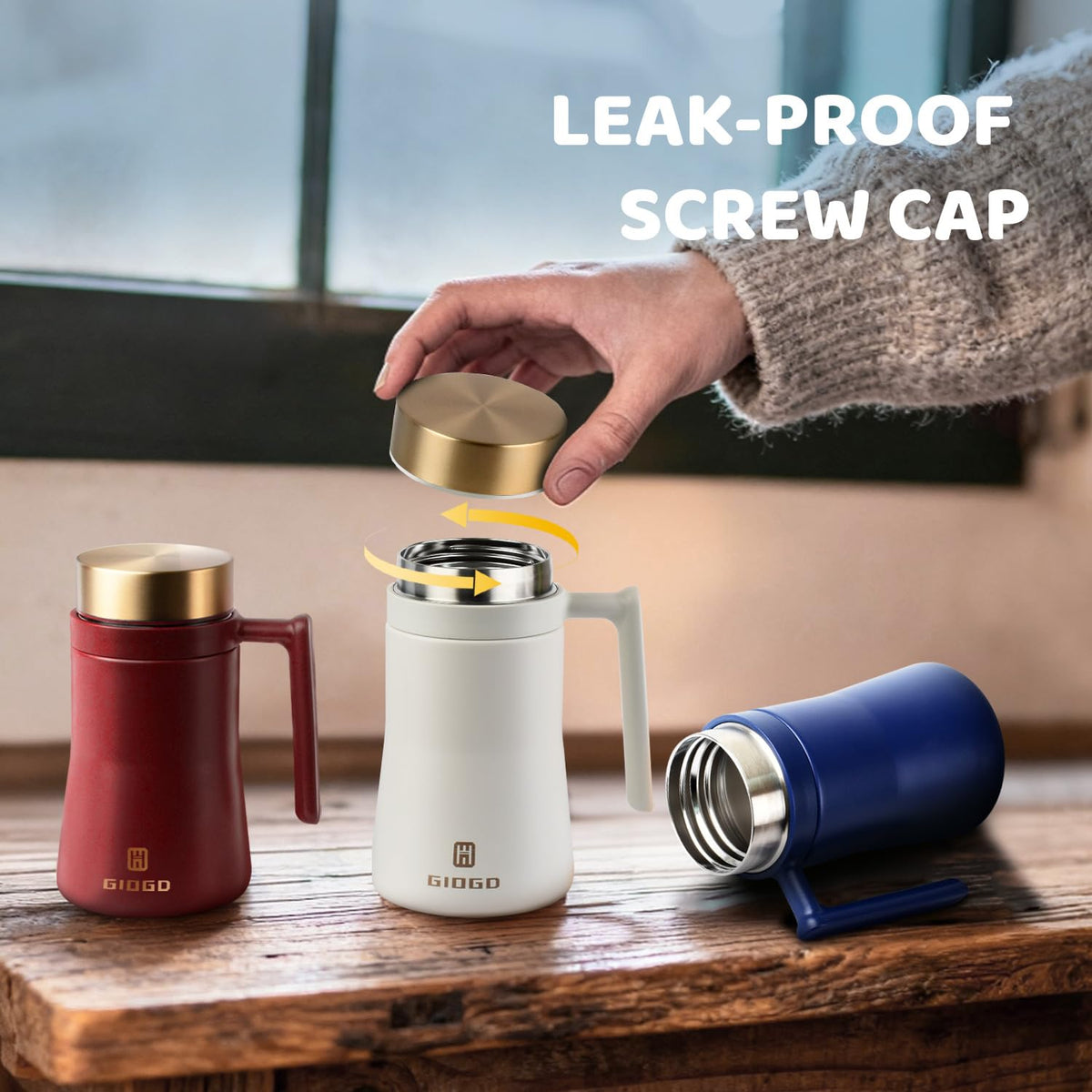 16 oz Insulated Coffee Mug with Handle X407409