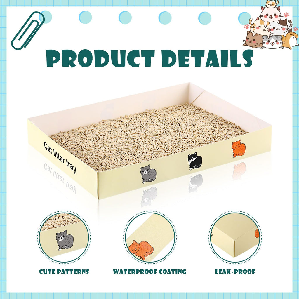 30 Pack Foldable Disposable Cat Litter Box I29705