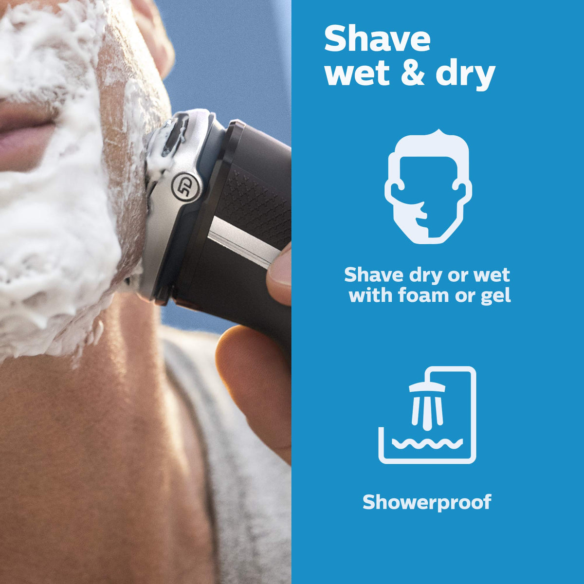 Cordless Rechargeable Wet & Dry Electric Shaver with Pop-up Trimmer X1607
